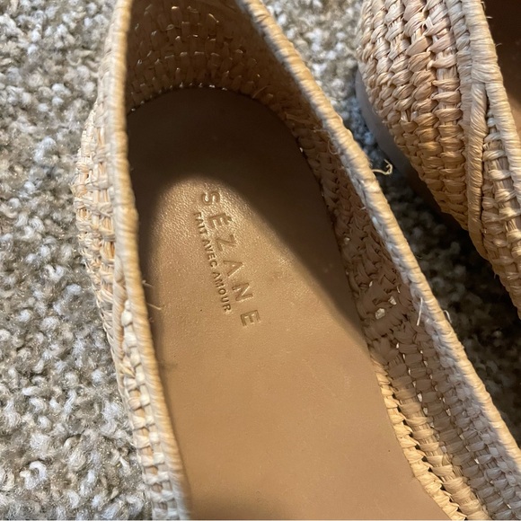 Sezane Tan Woven Flats - Picture 3 of 9